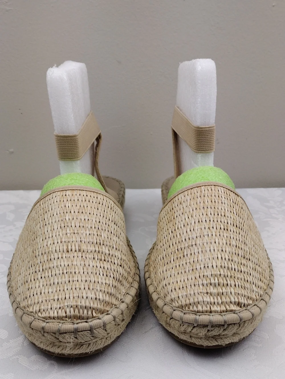Steve Madden Marlene Wheat Woven Round Toe Elastic Ankle Strap Espadrille Sandal